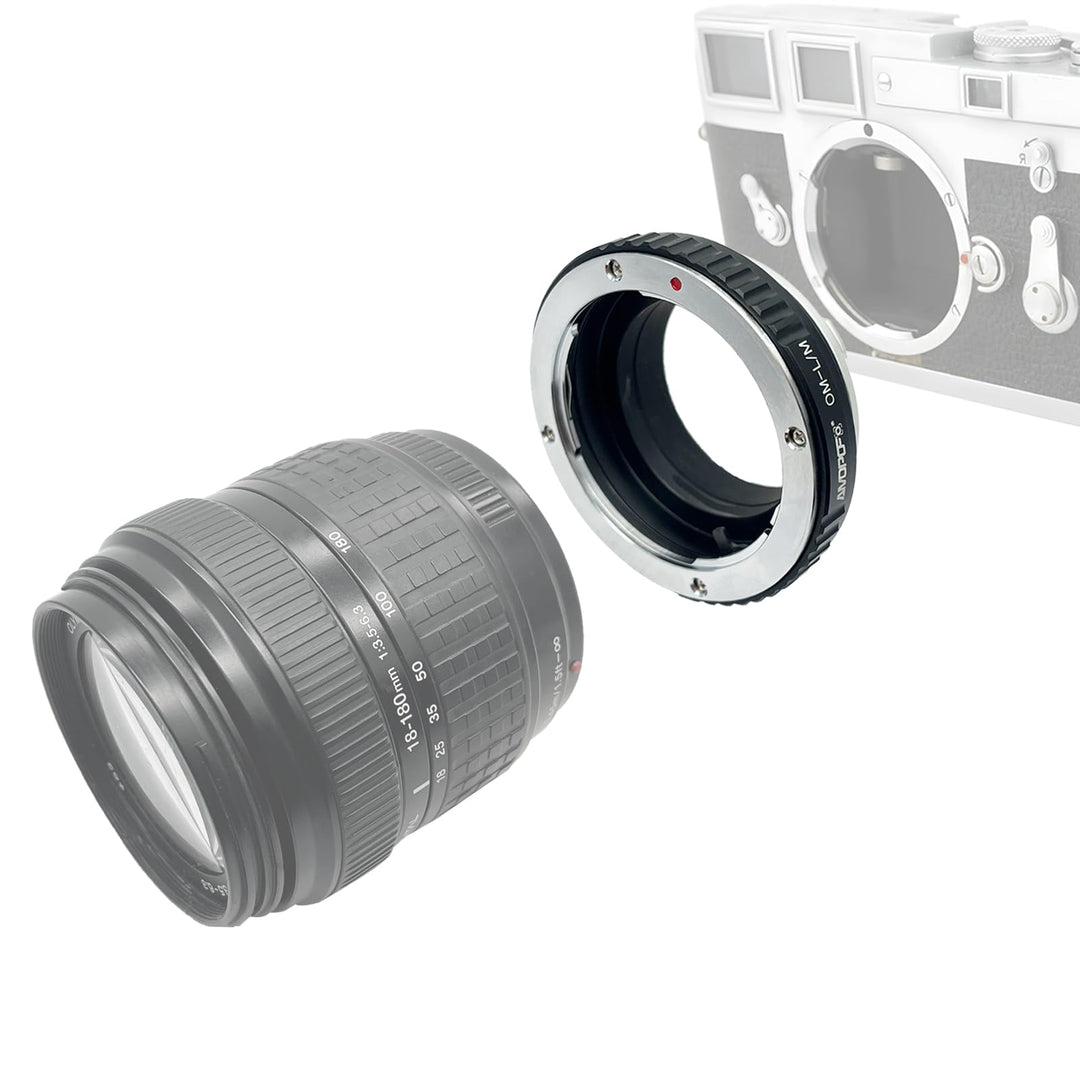 OM-LM Objektivadapter Adapterring,für Olympus OM Objektiv Kompatibel auf für Leica M1,M2,M3,M4,M5,M6