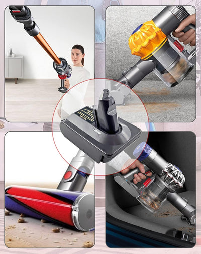 BTRUI für Dyson V6 Akku Adapter für Einhell 18V Power X Serie Lithium Akku auf für Dyson V6 Vacuum D