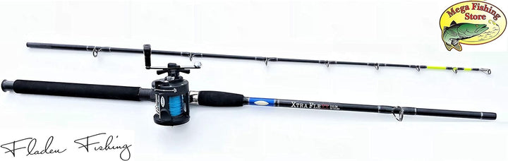 Fladen Fishing Norwegen Angelset Combo Boot Hochsee Rute 2,10m 20-30 lbs/Bootsrute + Multirolle + Sc