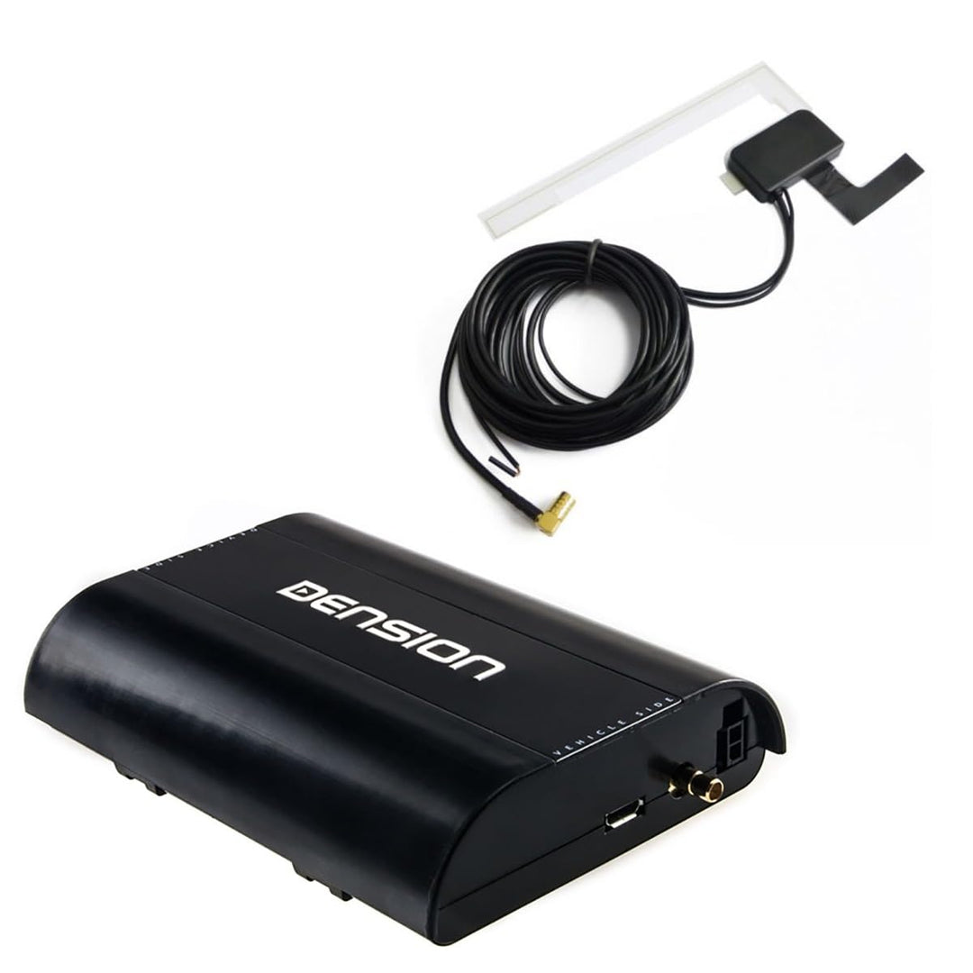 DENSION DAB+U (DBU3GEN) Universal Digitalradio DAB+ Interface + Glasklebeantenne DAB1ANT für Fahrzeu