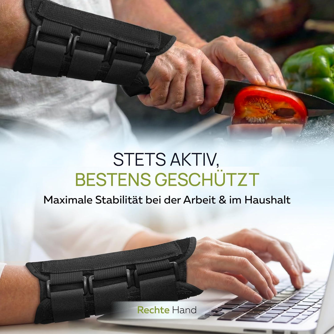 Karpaltunnel Handgelenkstütze mit Metallschiene-Stabilisator - Zur Linderung von Tendinitis Arthriti