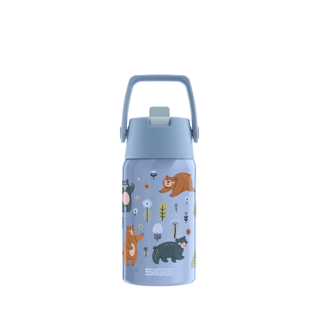 Sigg - Edelstahl Trinkflasche Kinder - Shield FLIP Wild Bear - Auslaufsicher - Federleicht - BPA-fre