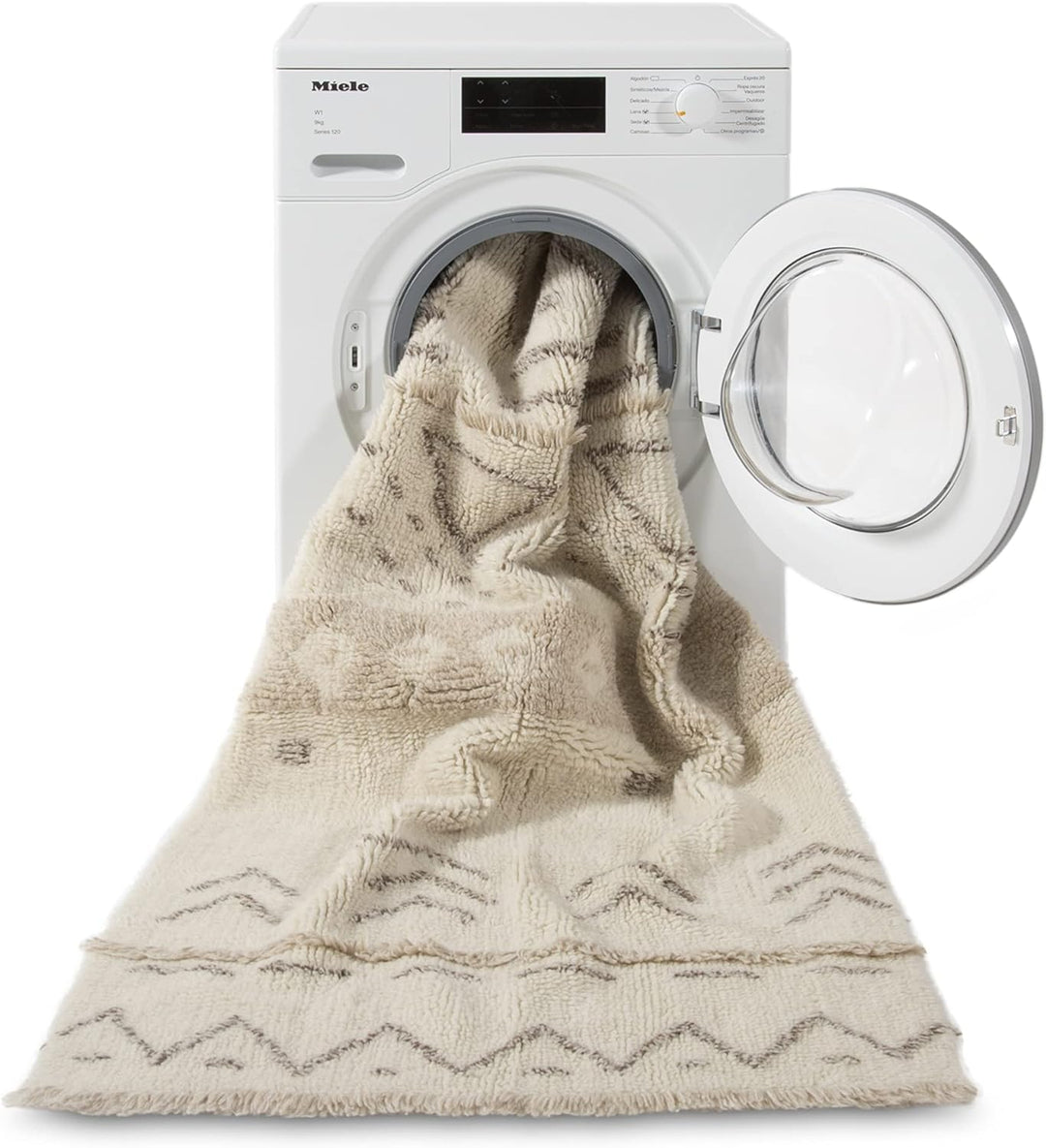Lorena Canals - Woolable -Waschbarer Wollteppich Lakota Day Braun, Beige, Crema Flor: 100% Wolle. Ba