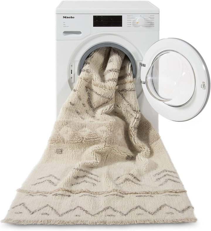 Lorena Canals - Woolable -Waschbarer Wollteppich Lakota Day Braun, Beige, Crema Flor: 100% Wolle. Ba