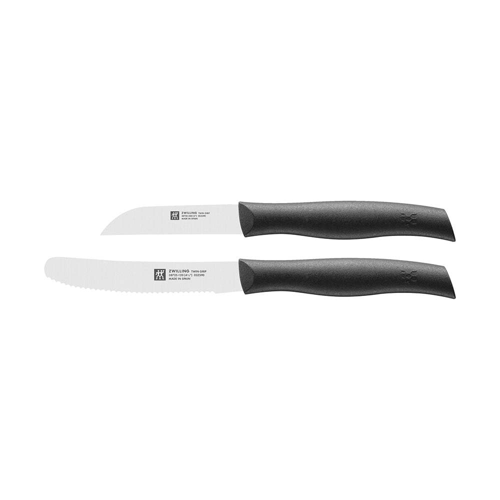 Zwilling 38159-200-0 Messer Twin Grip, Edelstahl, Silber/Schwarz, 38 x 28 x 28 cm, 2 Einheiten