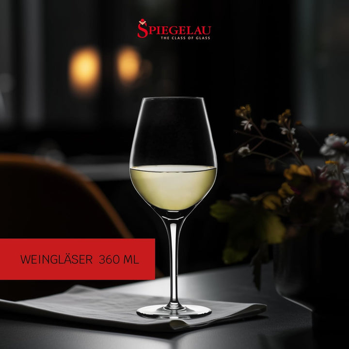 Spiegelau &amp; Nachtmann Weinglas, Bleifreies Kristallglas Made in Germany, Weissweinglas, 4 Stück (1er