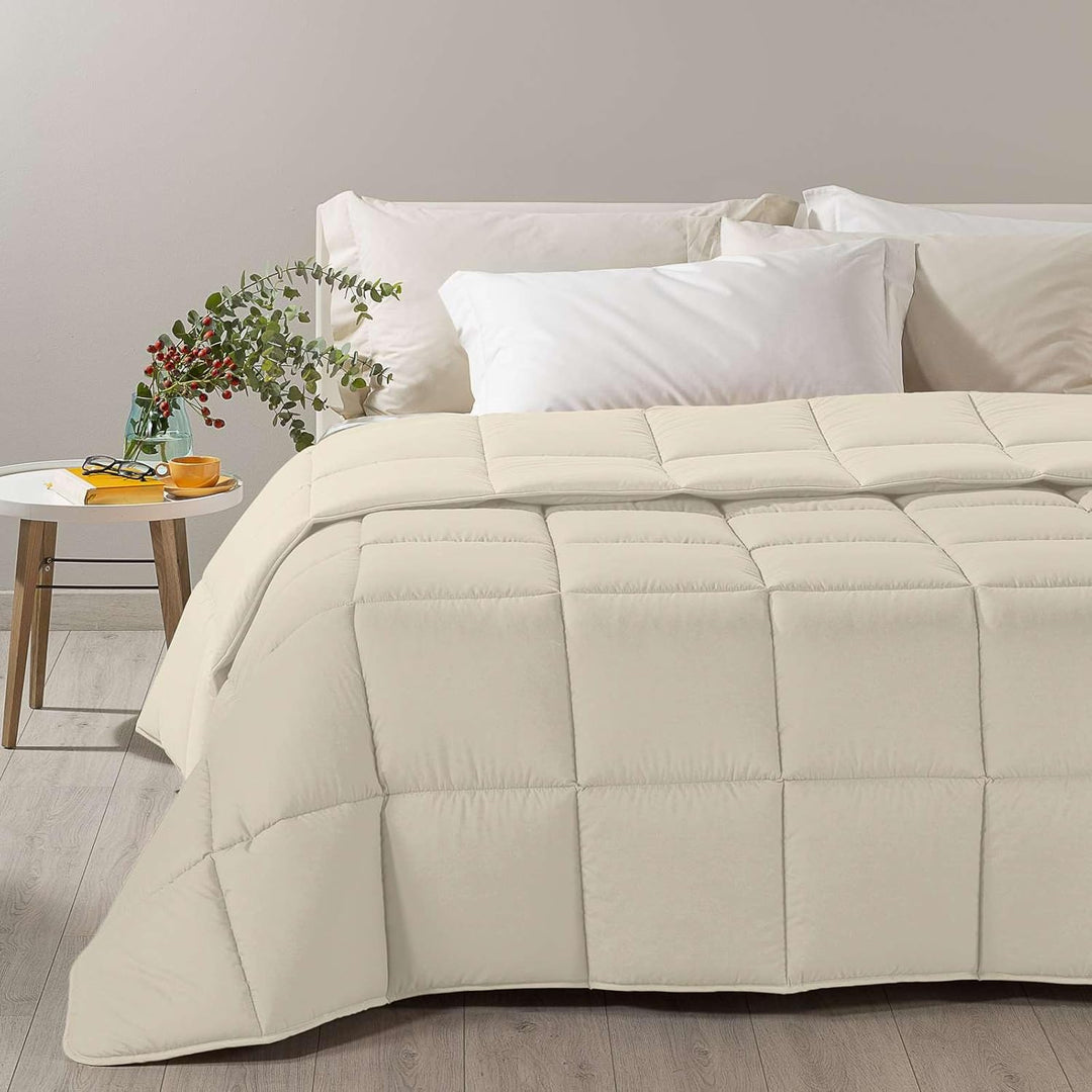 Caleffi 78748 Mikrofaser-Steppdecke für französisches Bett, Vanille