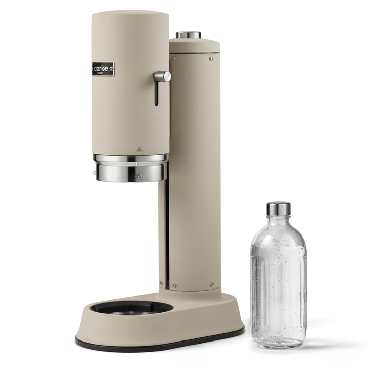 Aarke Carbonator Pro, Wassersprudler mit Glasflasche, Sand Finish, Sand