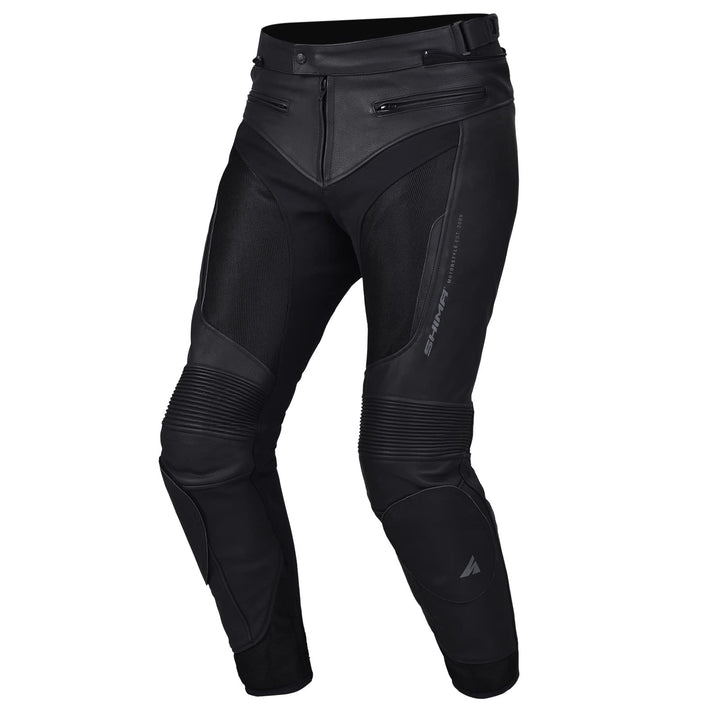 SHIMA PISTON Herren - Motorradkombi | Leder urbane Jacke und Hose mit Netzeinsätzen, CE-Protektoren