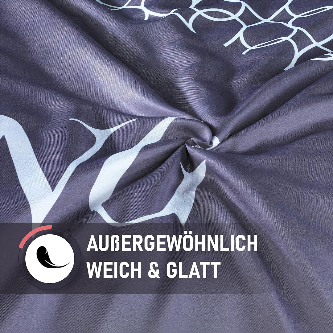 Kuscheli® 4-teilig Partner Bettwäsche 135x200 mit 80x80 Kissenbezug |Zertifiziert | seidig weich, Mi