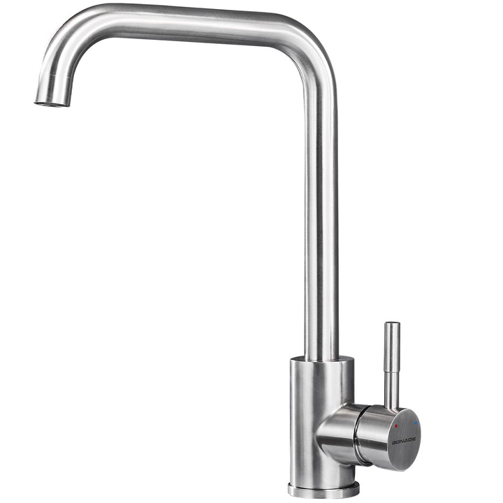BONADE Wasserhahn Küche Mischbatterie 360° Drehbar Küchenarmatur aus SUS304 Edelstahl Hochdruck Arma