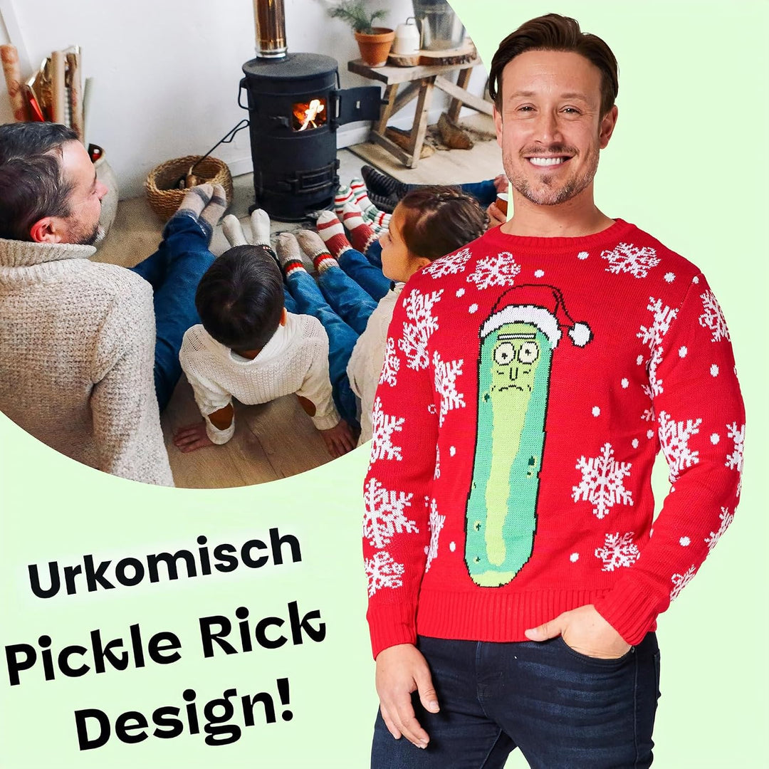 RICK AND MORTY Weihnachtspullover Herren - Christmas Pullover in M-2XL, Festlicher Christmas Sweater