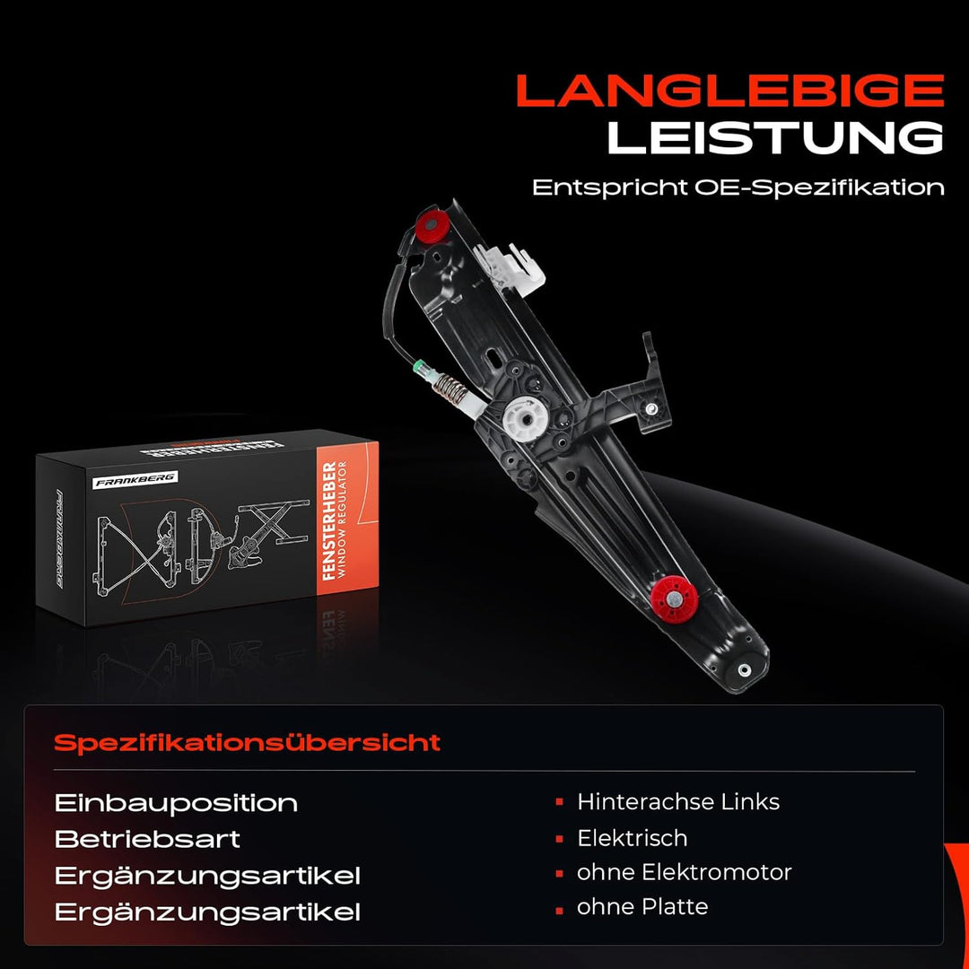 Frankberg Fensterheber Hinten Links Kompatibel mit 7er F01 F02 F03 F04 Limousine 2008-2015 513571826