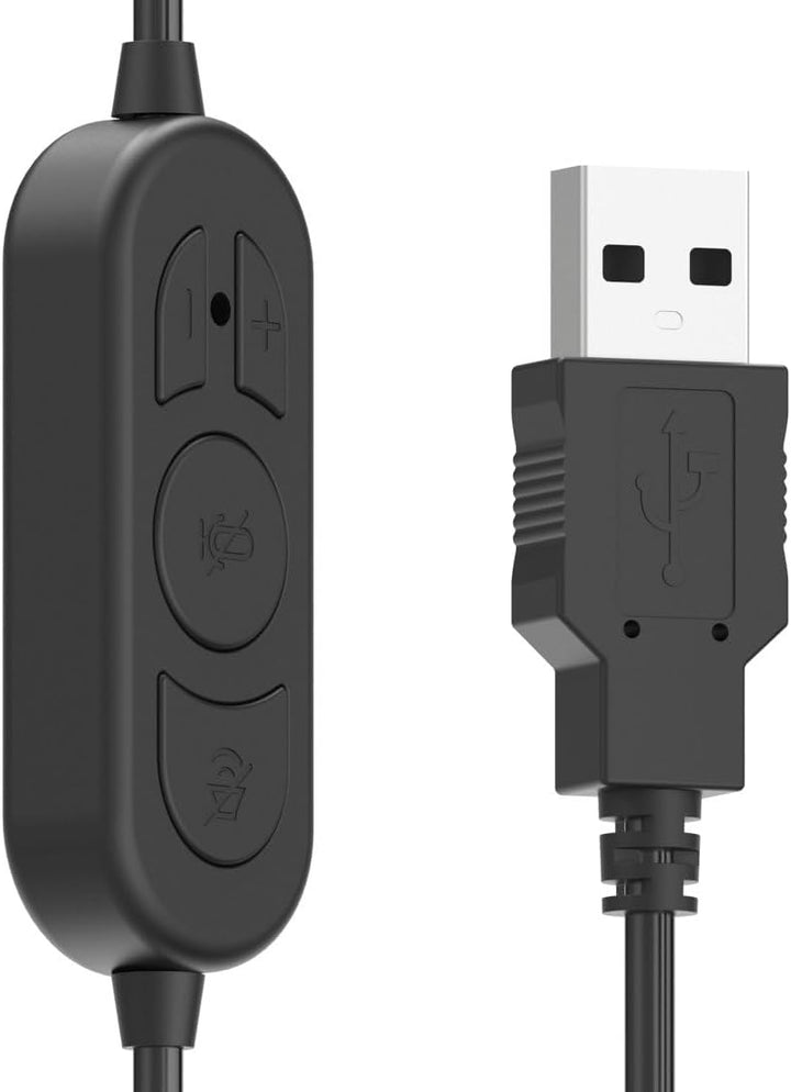 Hama Headset mit Mikrofon (kabelgebundene Kopfhörer USB A Anschluss, Aux, Stereo Headphones mit Kabe