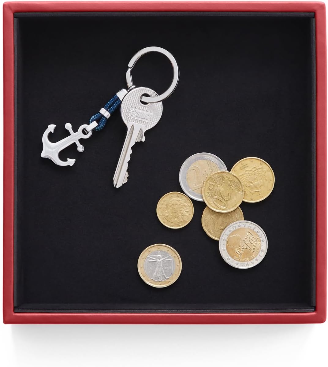 Eglooh - Minerva - Taschenleerer Leder Ferrari Rot - Schreibtisch-Organizer mit modernem Design - Ab