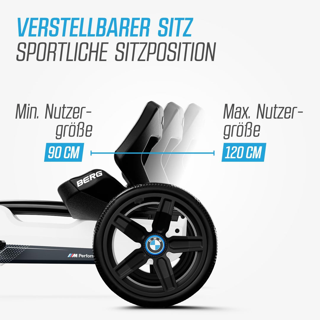 BERG Pedal-Gokart Reppy BMW | KinderFahrzeug | Tretfahrzeug mit hohem Sicherheitsstandard | Verstell