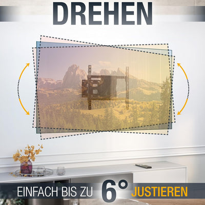 RICOO TV Wandhalterung Fernseher Schwenkbar Neigbar für 32-65 Zoll, Universal TV Halterung S7244, Fe