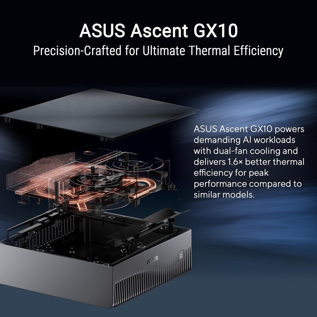 ASUS Ascent GX10-GG0003BN 1TB KI Supercomputer (NVIDIA GB10 Grace Blackwell Superchip, 1 petaFLOP KI