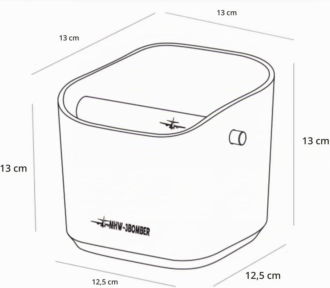 MHW-3BOMBER GB5967B Kaffeeklopfbox zum Ausgiessen von Kaffeesatz, 15 Tassen, 1,2 l, mit Edelstahlsta