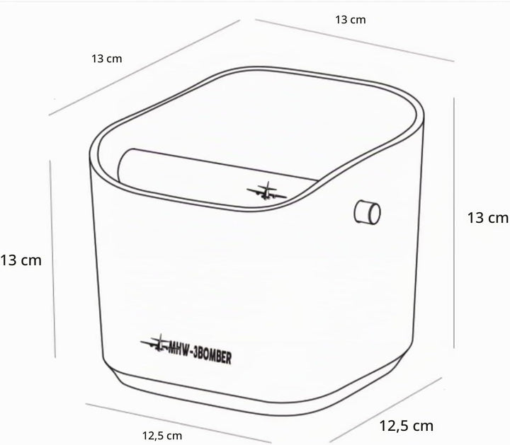 MHW-3BOMBER GB5967B Kaffeeklopfbox zum Ausgiessen von Kaffeesatz, 15 Tassen, 1,2 l, mit Edelstahlsta