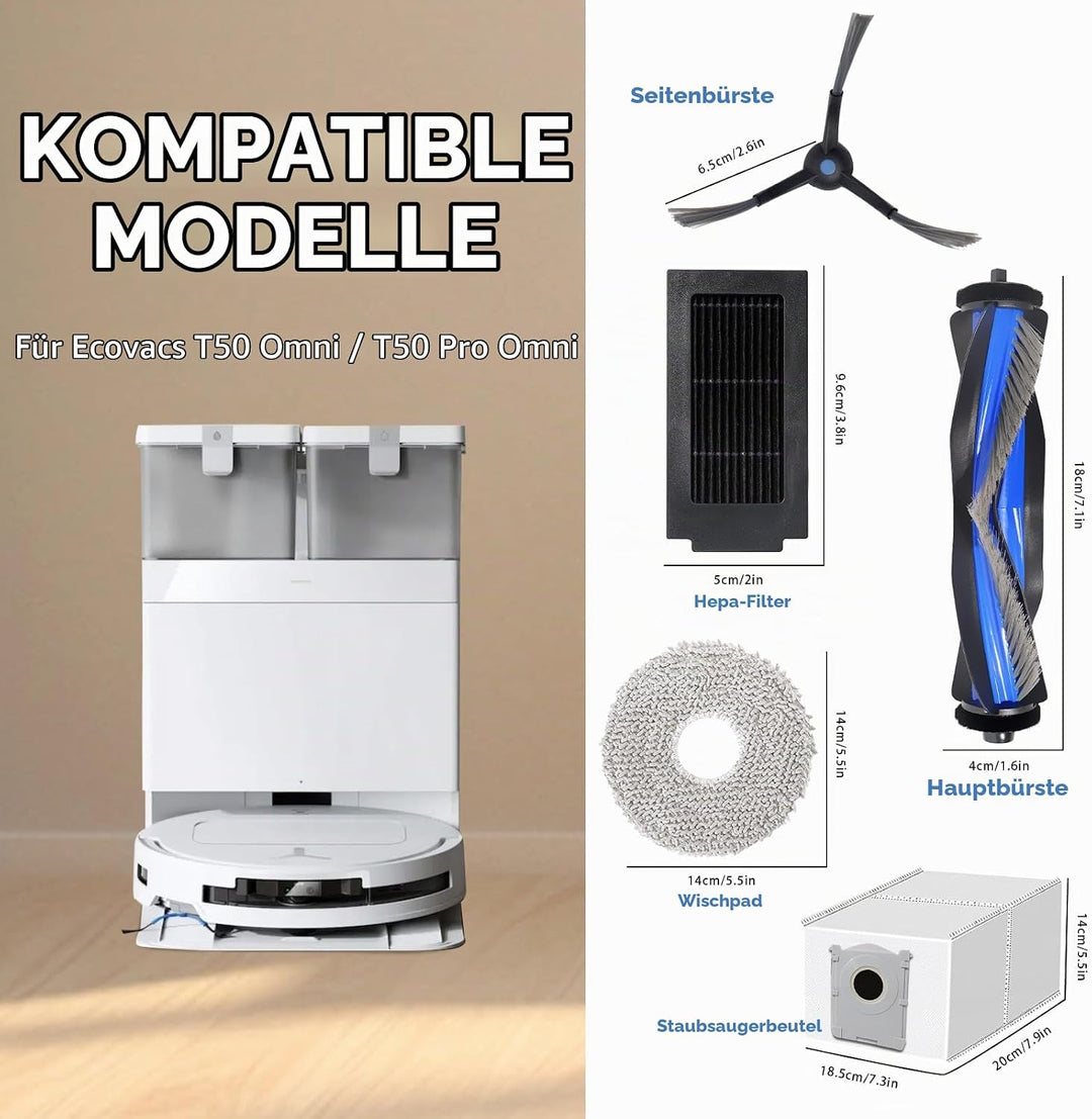 Ersatzteil für Ecovacs DEEBOT T50 Pro Omni / T50 Omni / T50 Pro /T50 Omni Gen2/T50 Pro Omni Gen2 Sta