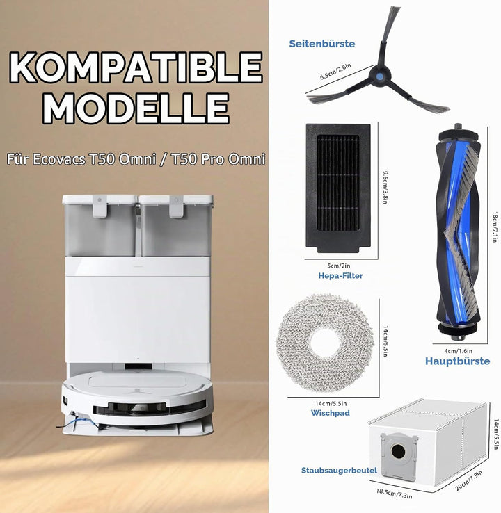 Ersatzteil für Ecovacs DEEBOT T50 Pro Omni / T50 Omni / T50 Pro /T50 Omni Gen2/T50 Pro Omni Gen2 Sta