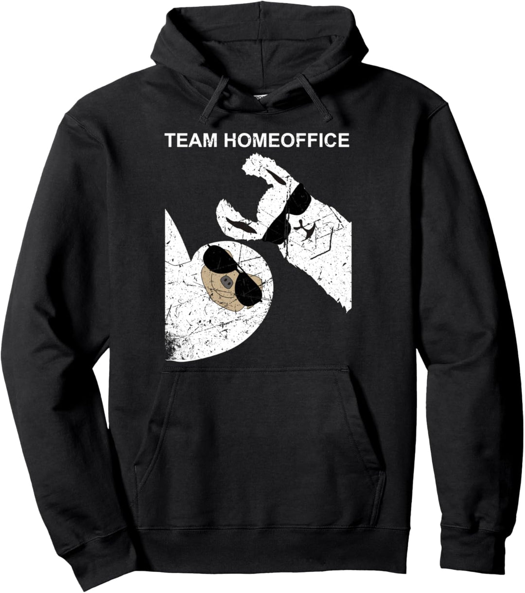 Homeoffice Team Home Office Lustiges Lama Alpaka Faultier Pullover Hoodie