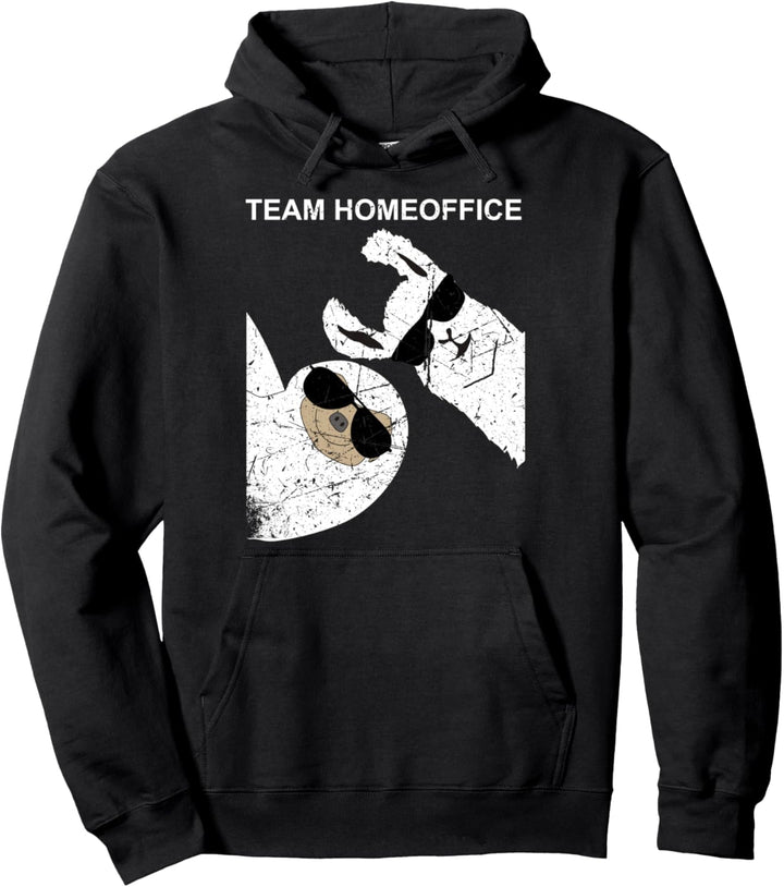 Homeoffice Team Home Office Lustiges Lama Alpaka Faultier Pullover Hoodie