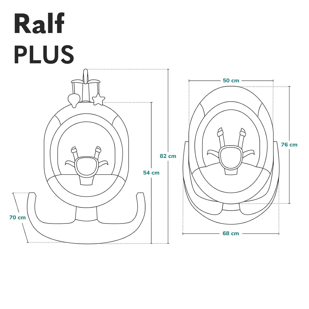 LIONELO Ralf 2in1 Babywippe und Liegestuhl, Fernbedienung, 12 Melodien, zwei Schaukelrichtungen, 5 S