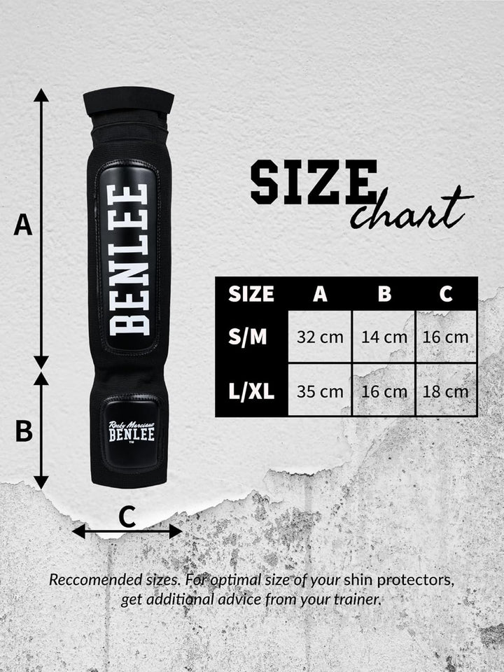 BENLEE Schienbeinschoner (1 Paar) Flexy L-XL Schwarz, L-XL Schwarz