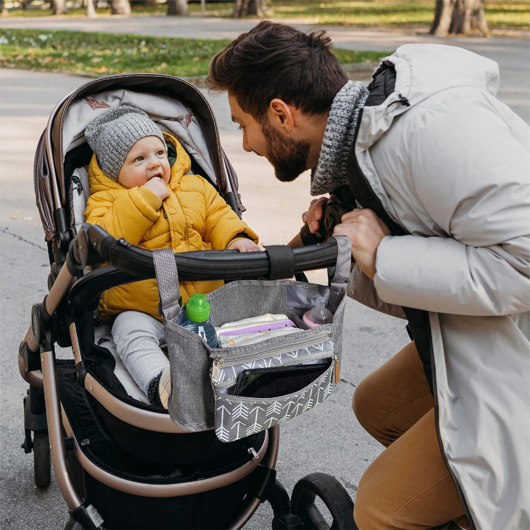 Baby-Kinderwagen-Organizer, wasserdicht, mit abnehmbarer kleiner Tasche. Universal-Design, Muttersch
