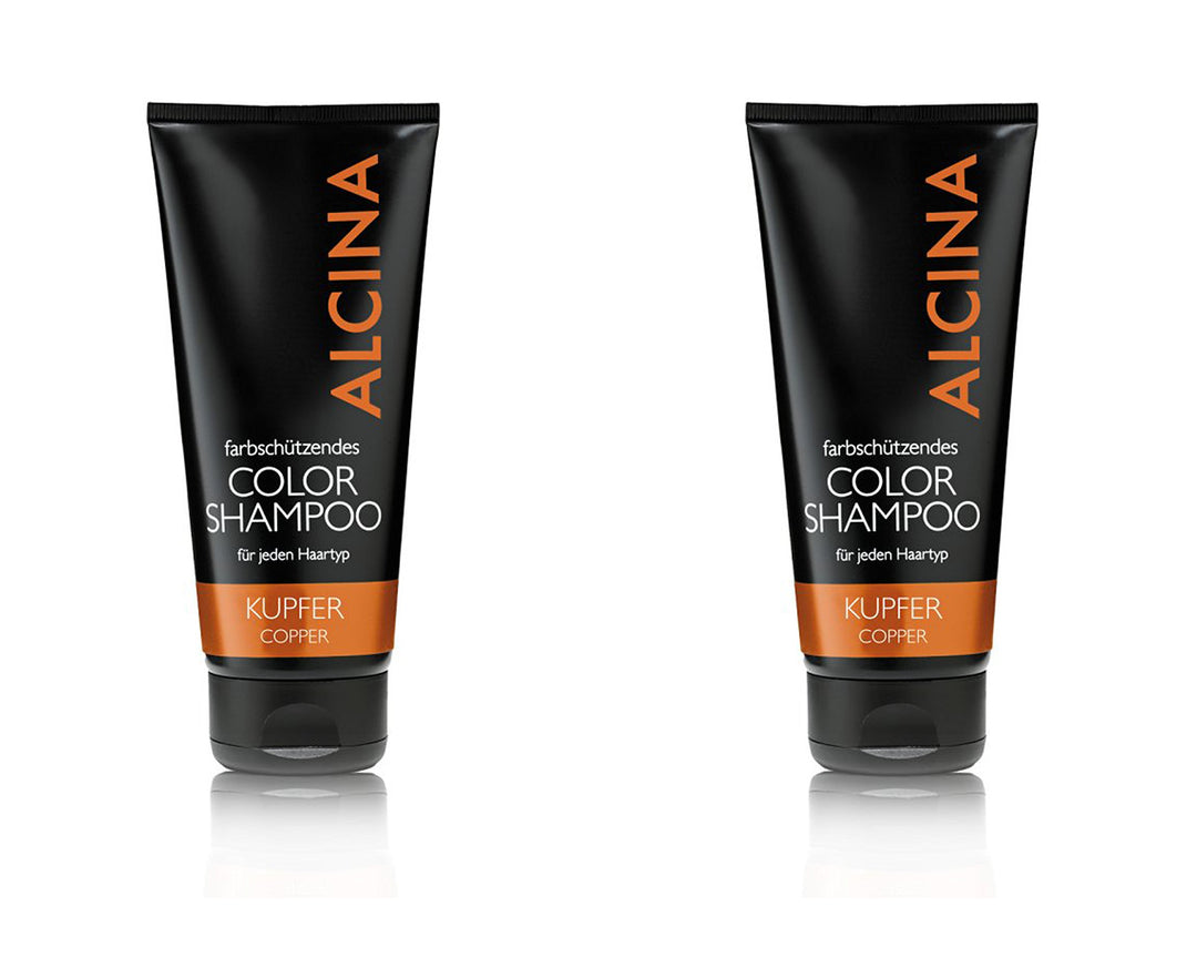 ALCINA Color Shampoo Kupfer - 2 x 200 ml - farbschützendes Shampoo für natürliches, coloriertes und