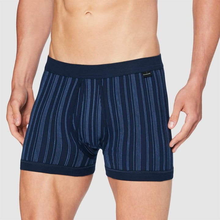 Schiesser Herren 2 PACK Unterhose mit Bein und Eingriff - Classic M Dunkelblau_172695, M Dunkelblau_