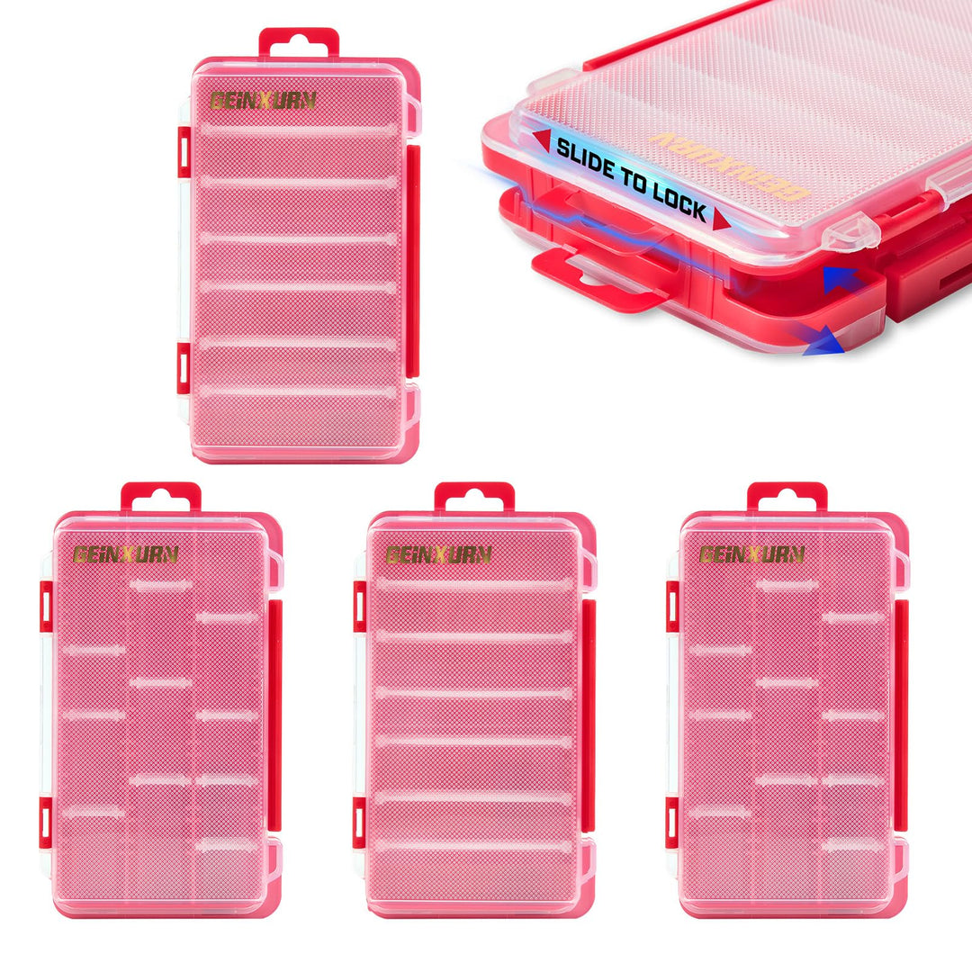 4 Stück Kleiner Flacher Sortimentskoffer für Kleinteile, Tragbarer Sortierbox mit Herausnehmbaren Tr