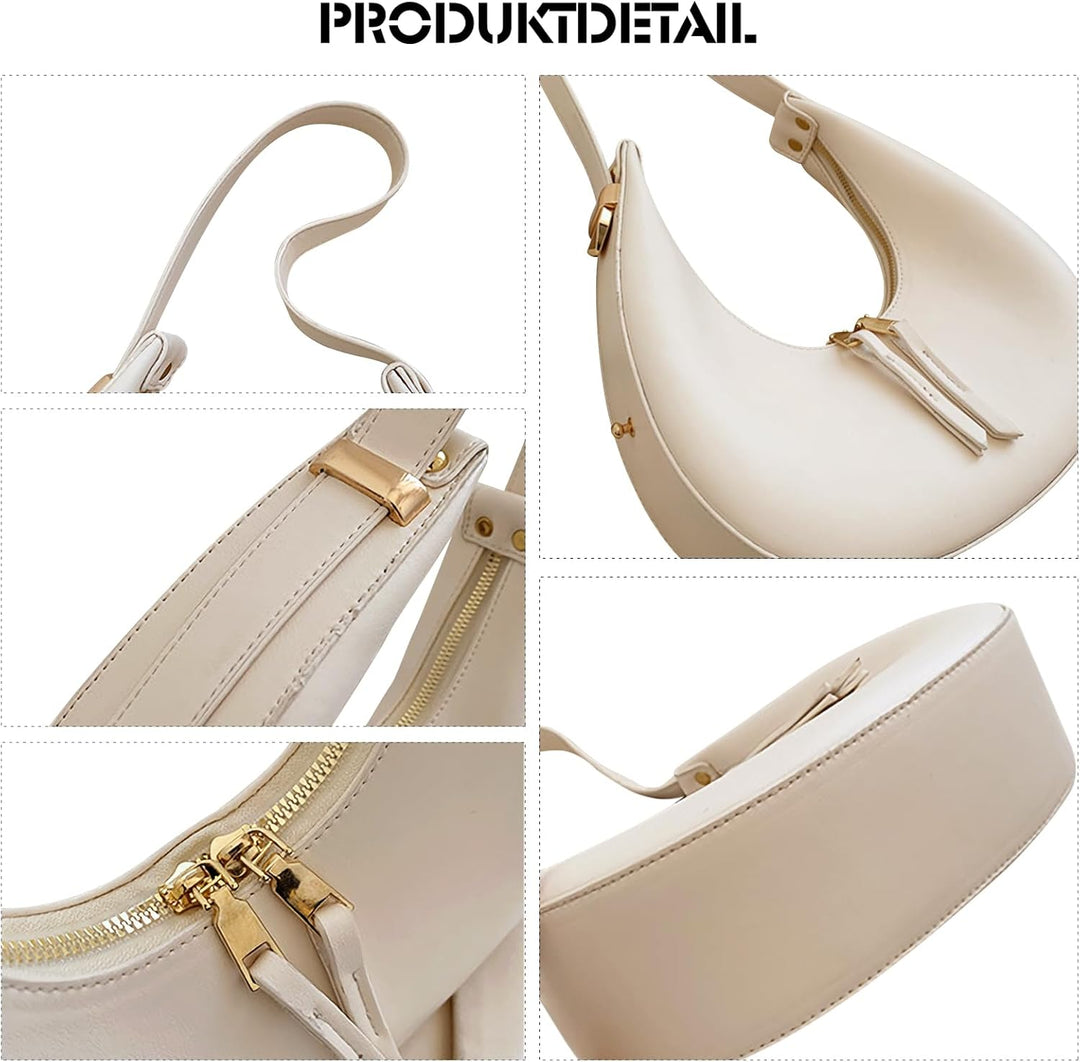 Ergocar 2022 Neu Damen Handtasche, Frau Elegant Halbmond-Tasche, Modisch Schultertasche Damen, Tote