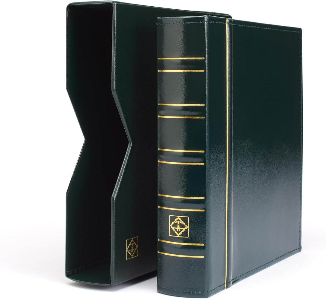 Leuchtturm 320397 Münzalbum Optima Classic - 10 Münzhüllen für Ø 42, 27, 20, 34 mm, 2 Deckblätter, S