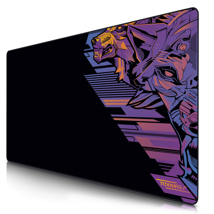 CSL - Übergrösse Mauspad Gaming Titanwolf 1200x600mm - XXXL Mousepad gross mit Motiv - Tischunterlag