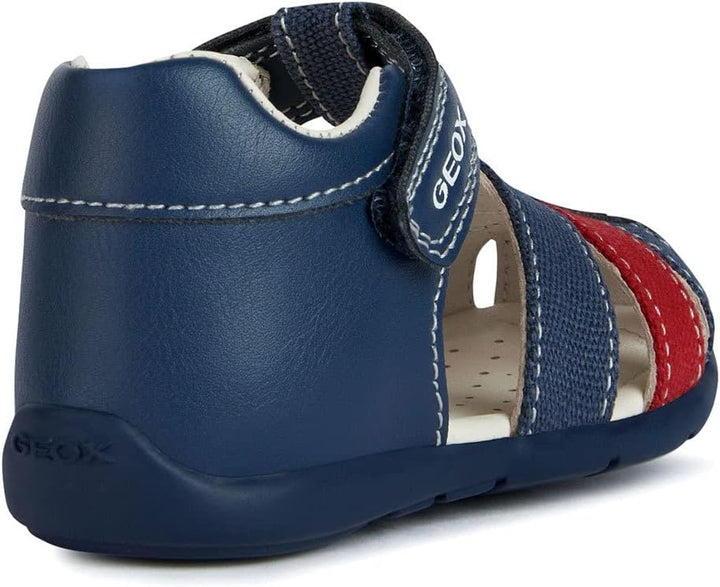 Geox Baby-Jungen B Elthan Boy Sandal 18 EU Red Dk Navy, 18 EU Red Dk Navy
