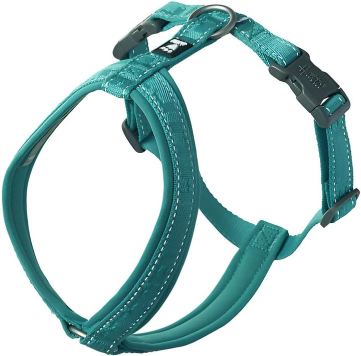 Hurtta Casual Y-Geschirr ECO Komfortables nachhaltiges Hundegeschirr (Peacock, 35-45 cm) 35-45 cm Pe