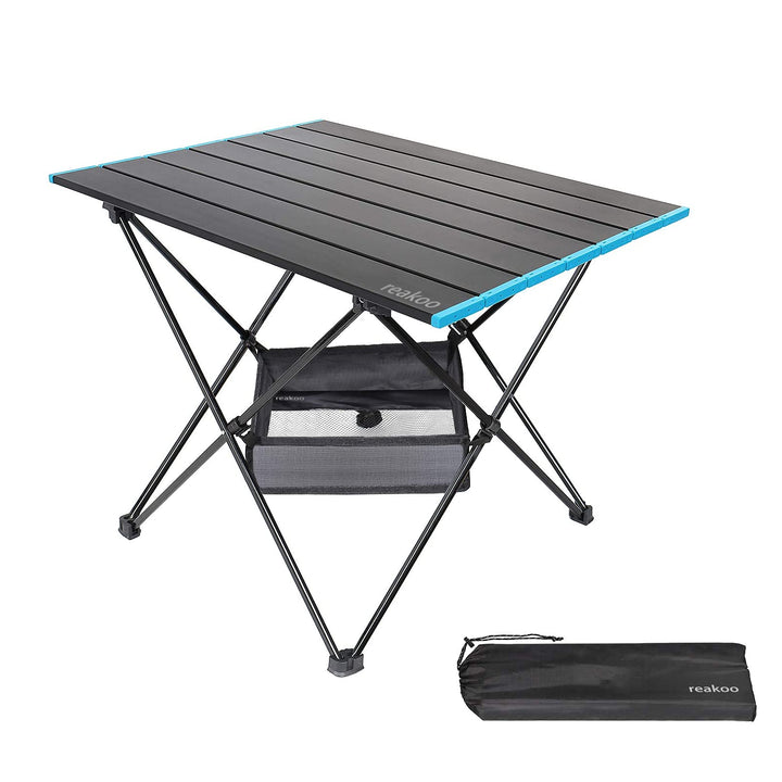 reakoo Campingtisch Klappbar mit Aluminium-Tischplatte, Ultraleicht, kompakt, Camping Tisch Faltbar