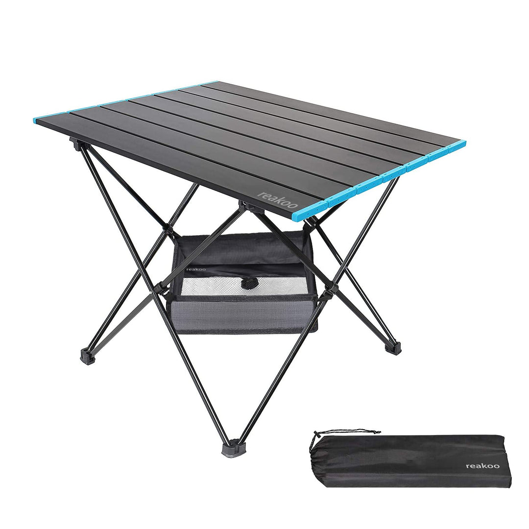 reakoo Campingtisch Klappbar mit Aluminium-Tischplatte, Ultraleicht, kompakt, Campingtisch Faltbar m