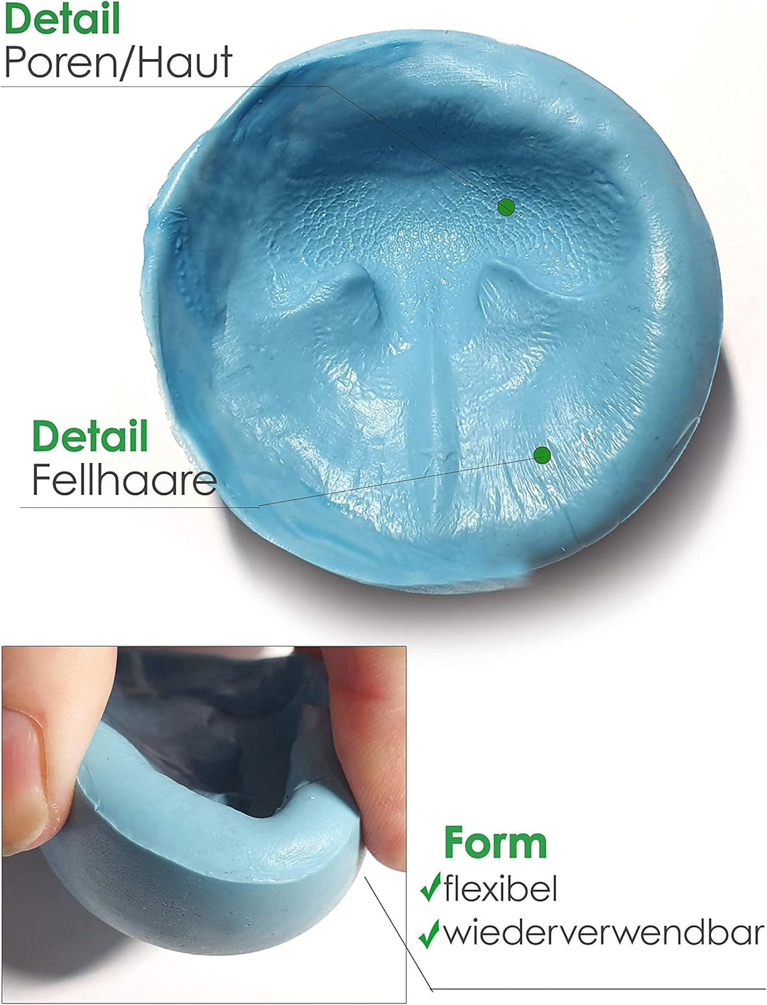 bambelina® Gipsabdruck Set Hundepfote und Hundenase. Verewigen Sie die Pfote + Schnauze vom Hund in