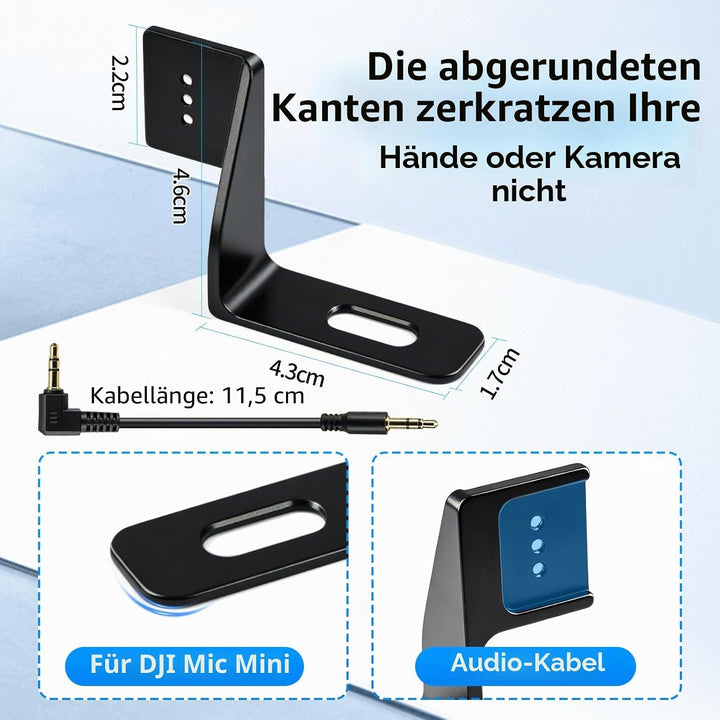 Mic Cold Shoe Extension Bracket Adapter Mount for Insta360 X4/X3/ONE X2 Camera Compatible with DJI M