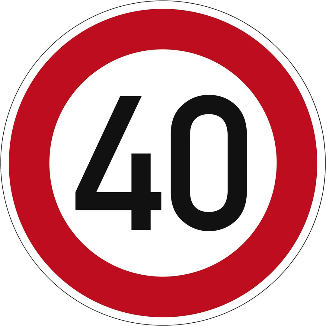 Verkehrszeichen Zulässige Höchstgeschwindigkeit 40 Nr. 274-40 | Ø 420mm, Alu 2mm, RA1 | Original Ver