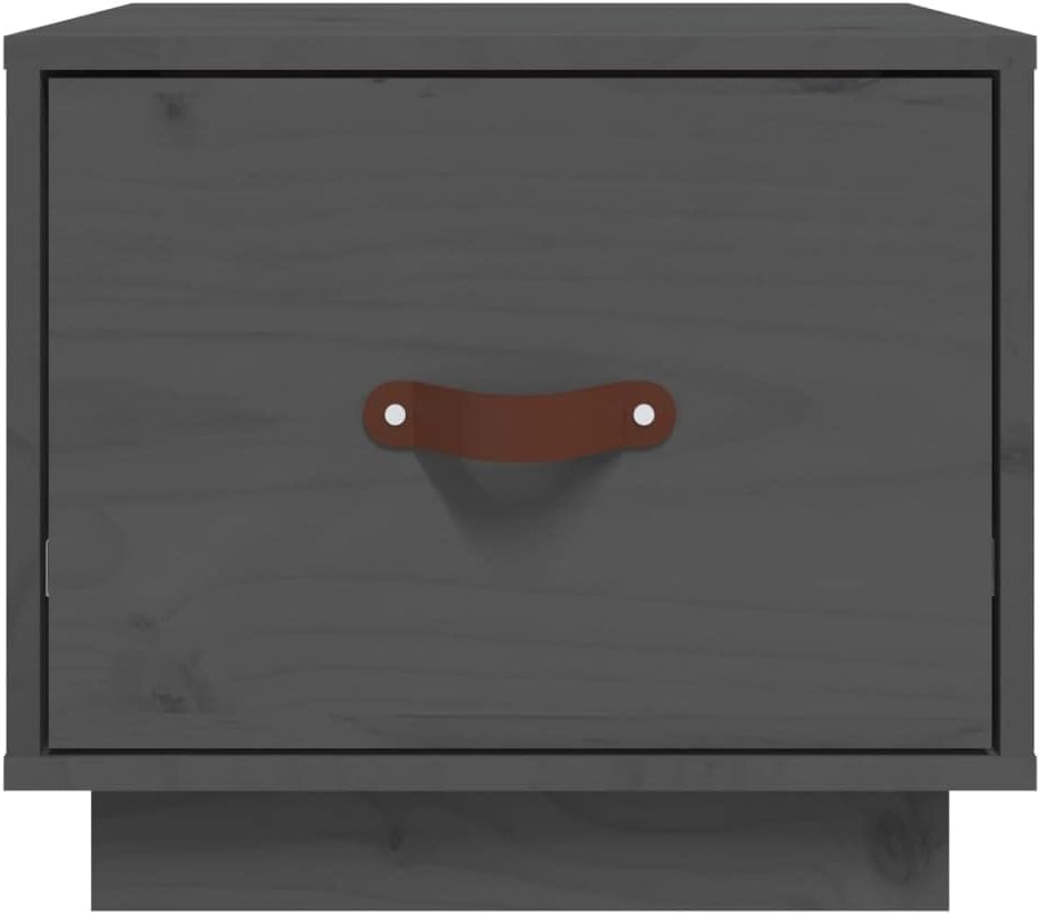 FIRBNUS Bedside Table Nachtkonsole Beistelltisch mit Stauraum Night Stand Nachttisch Grau 40x34x35 c