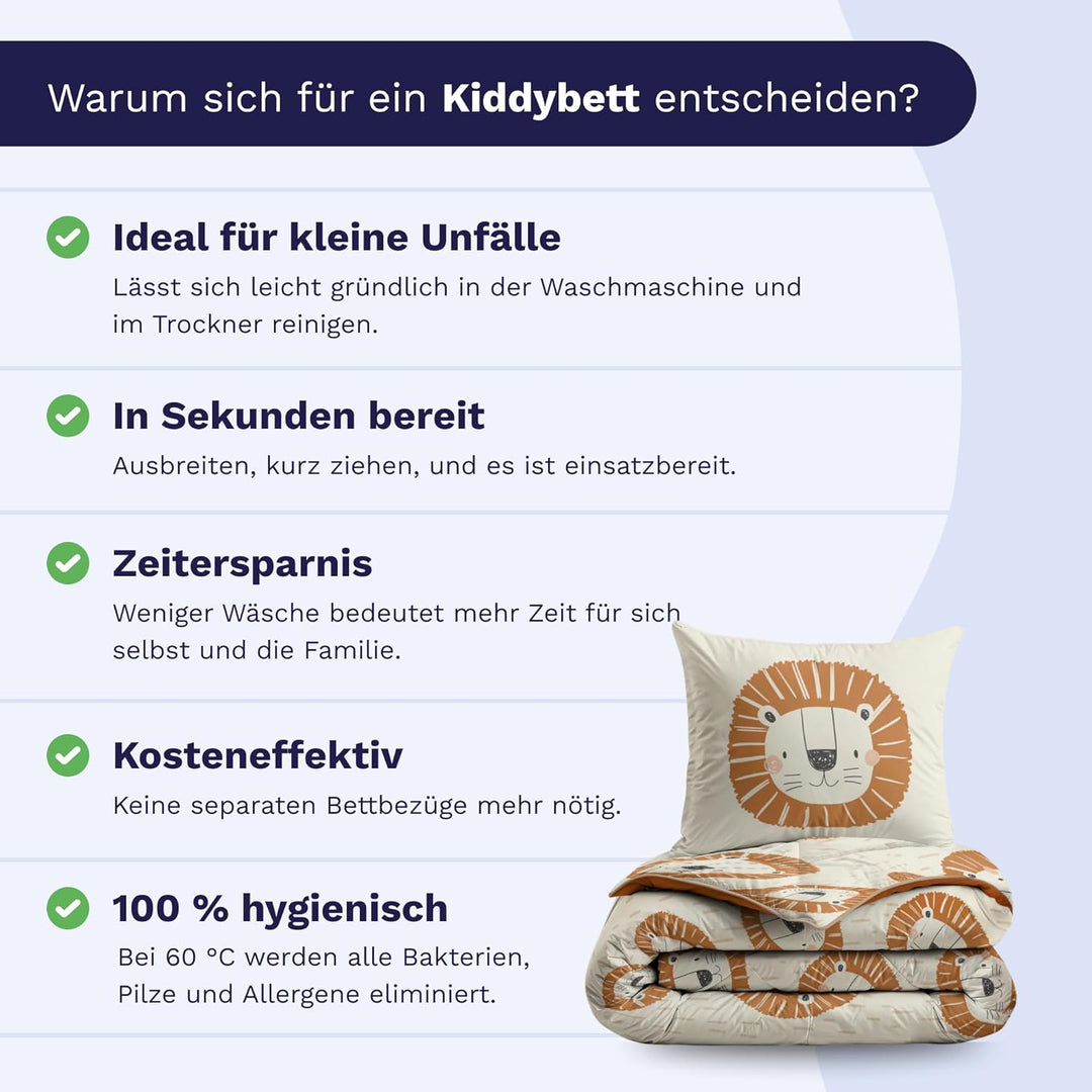 Zelesta Kiddybed kinderbettwäsche 135x200 4 Jahreszeiten - Bettwäsche winterdecke und Sommer-Bettdec