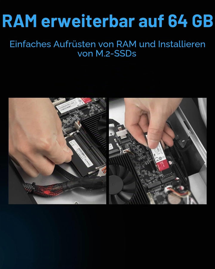 TERRAMASTER T9-500 Pro NAS Speicher - 9Bay Core i7 1255U 10 Kerne 12 Threads CPU, 16GB DDR5, 10GbE X