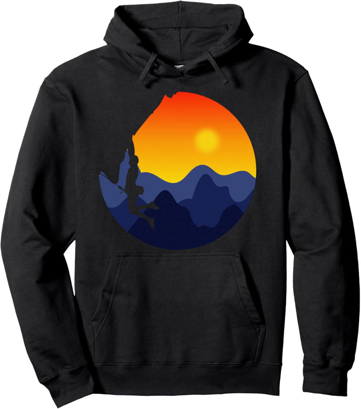 Klettern Bergsteiger Klippenhänger Felsen Hoodie Pullover Hoodie