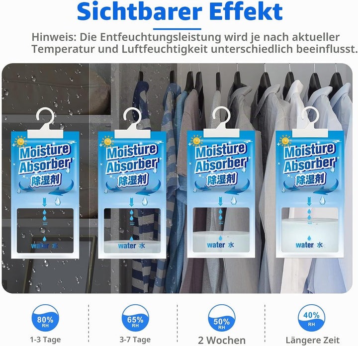 CONOPU 10 Packungen x 248g(2.5KG) Hänge-Luftentfeuchter, Luftentfeuchter Granulat, Befreien Sie sich