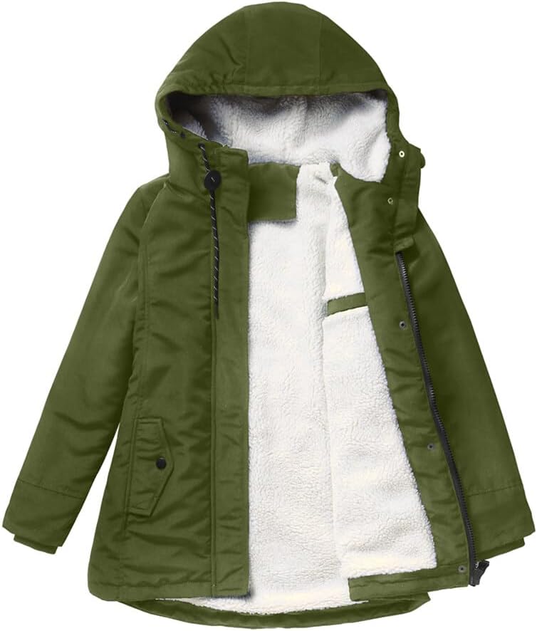 YYNUDA Damen Winterparka Dicker Warm Lang Wintermantel mit Fellkapuze Winter Jacke Outdoor Jacke für